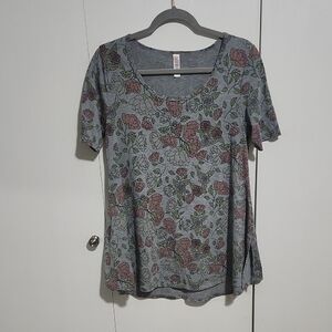Grey Floral LuLaRoe Top
